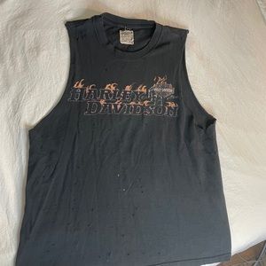 Vintage Harley Davidson Cut out Tank